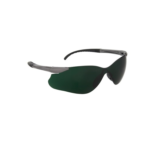 Jackson Safety Safety Glasses, Anti-Scratch Lens, Gunmetal Frameless - 50030