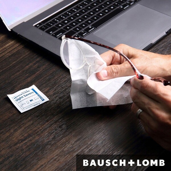 Bausch + Lomb Lens Cleaning Tissues, Pre-Moistened, 5"x8", 1000/CT 100PK - BAL8574GMCT