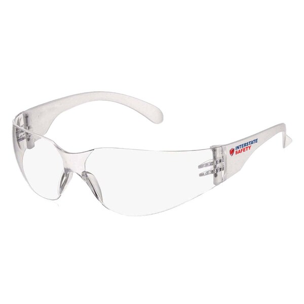 Interstate Safety Frameless Safety Glasses with Scratch-Resistant Coating - Clear, PK 12 - 40251-12BX