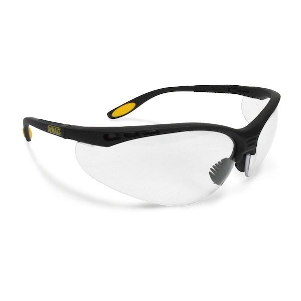Dewalt Reinforcer, Safety Glasses Anti-Scratch, Clear Lens, Full-Frame, Wraparound - DPG58-1D