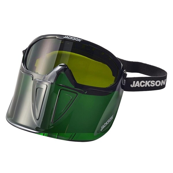 Jackson Safety Safety Goggles with Detachable Face Shield, Anti-Fog, Shade 3.0 Lens, Universal - 21001