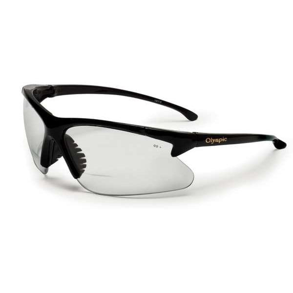 Kleenguard V60 30-06 RX Bifocal Safety Reading Glasses, Black Wraparound Frame, +1.50 Diopter, Clear Lens, M - 19878