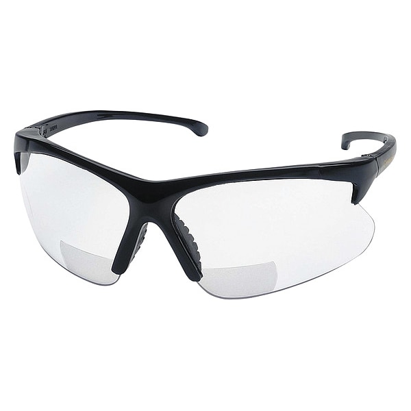 Kleenguard V60 30-06 RX Bifocal Safety Reading Glasses, Black Wraparound Frame, +1.50 Diopter, Clear Lens, M - 19878