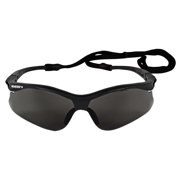 Kleenguard V30 Nemesis, Safety Glasses Anti-Scratch, Gray Lens, Half-Frame, Wraparound - 38476