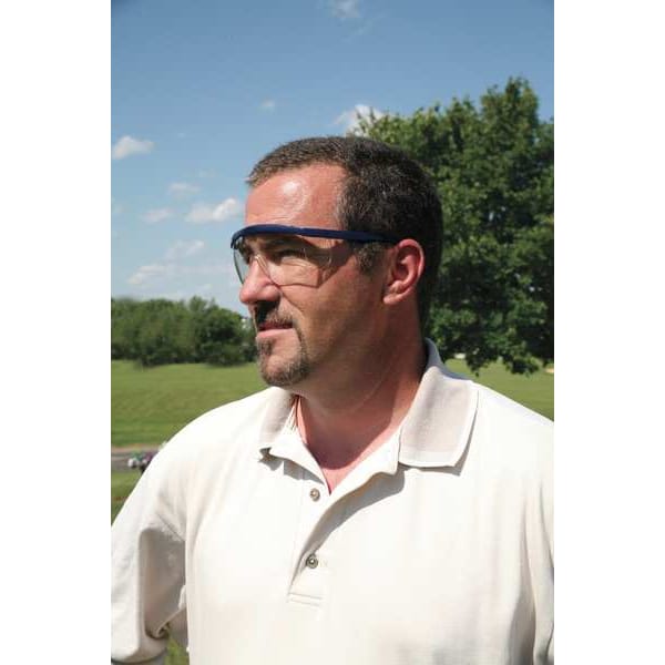 Condor Maddog III, Safety Glasses Anti-Scratch, Clear Lens, Half-Frame, Wraparound - 1VT99