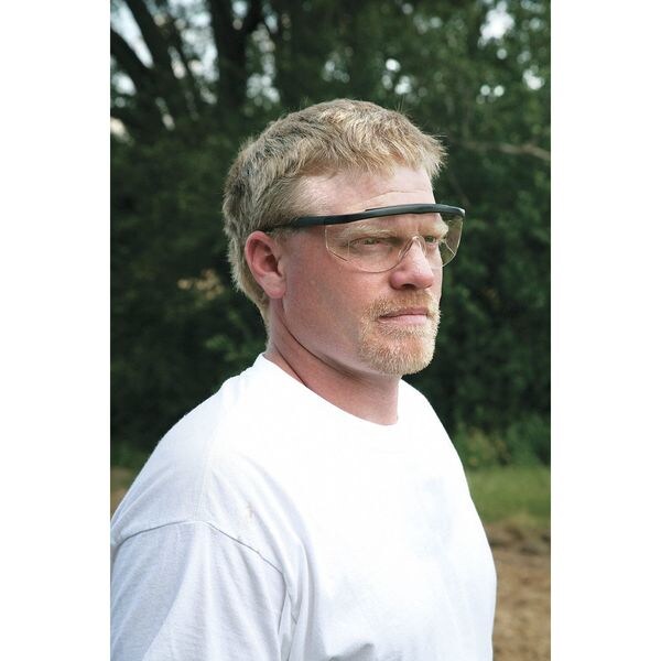 Condor Maddog III, Safety Glasses Anti-Scratch, Clear Lens, Half-Frame, Wraparound - 1VT99