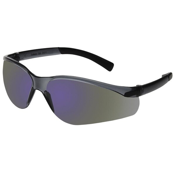 Sellstrom Safety Glasses Anti-Scratch, Blue Mirror Lens, Frameless - S73481