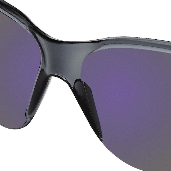 Sellstrom Safety Glasses Anti-Scratch, Blue Mirror Lens, Frameless - S73481