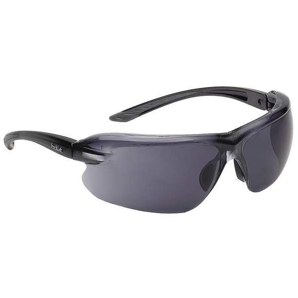 Bolle Safety IRI-S, Safety Glasses Anti-Fog &  Anti-Scratch, Gray Lens, Frameless, Wraparound - 40182