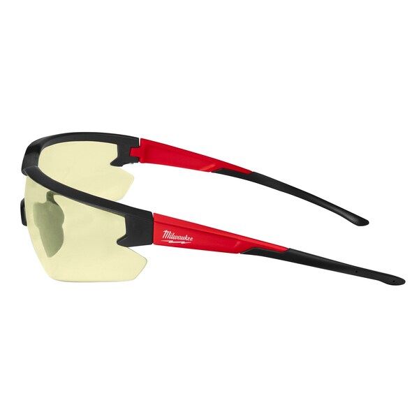 Milwaukee Tool Safety Glasses Anti-Scratch, Yellow Lens, Half-Frame, Wraparound - 48-73-2101