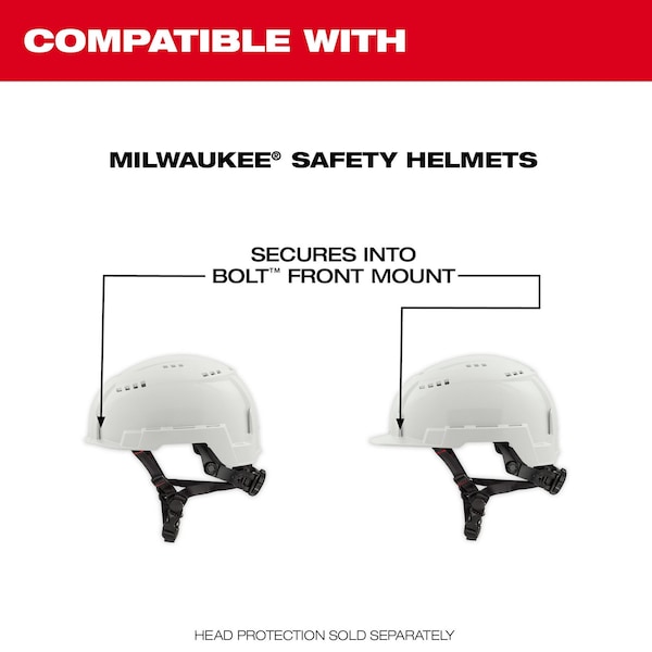Milwaukee Tool BOLT Clear Dual Coat Lens Eye Visor for Milwaukee Safety Helmets - 48-73-1411