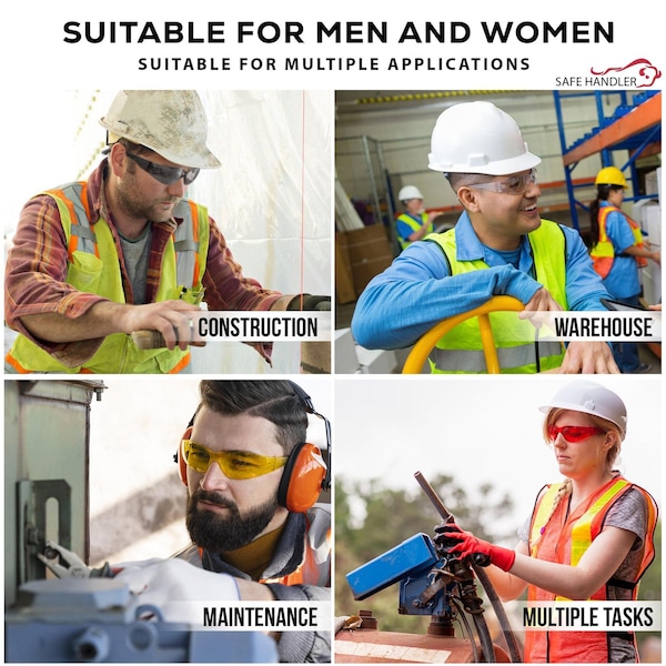 Bison Life Hyline, Safety Glasses Anti-Fog &  Anti-Scratch, Assorted Lens, 12 PK - SH-HYSG-CLCT-ES01-12