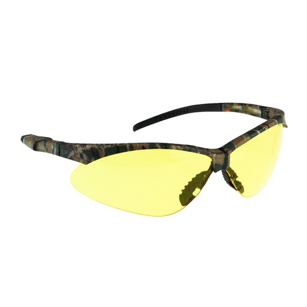 Radians Safety Glasses, Wraparound Amber  Lens, Anti-Fog, Scratch-Resistant,  - AP4-41