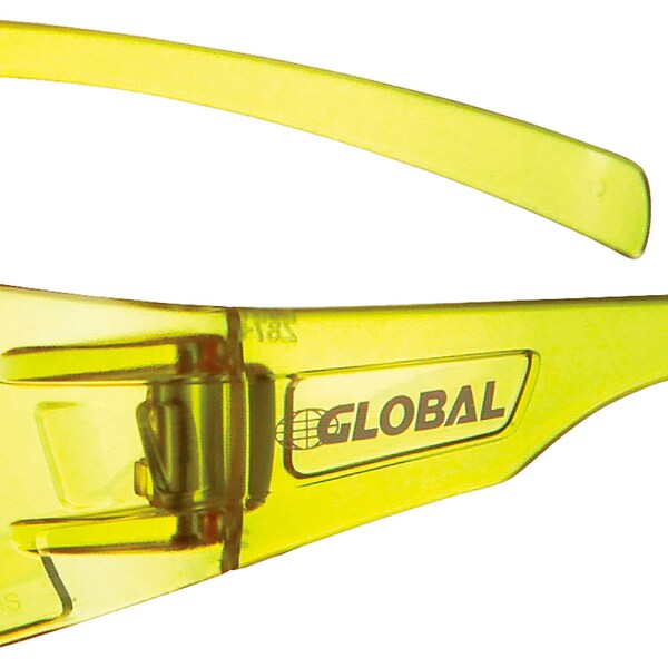 Global Industrial Frameless Safety Glasses, Scratch Resistant, Amber Lens - 708119AM