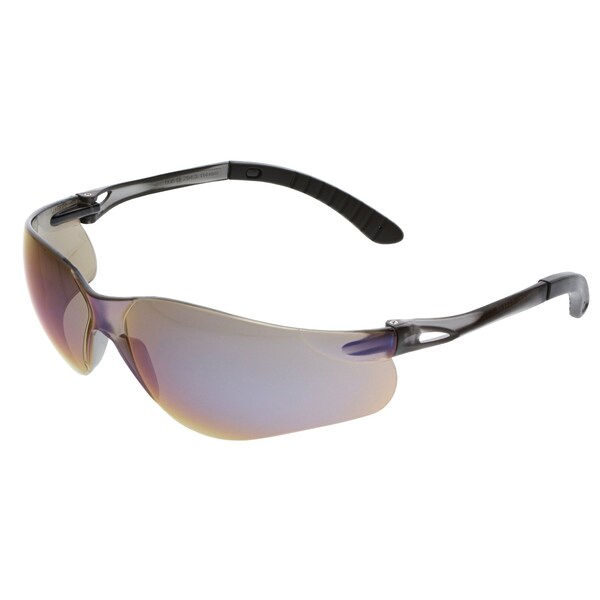 Mcr Safety Glasses, Sentinel Blue Mirror Lens, 12PK - 90804