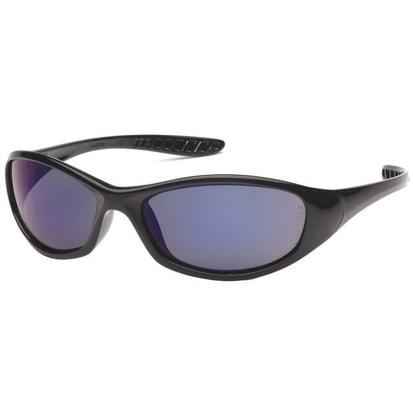 Condor Antagonist, Safety Glasses Anti-Scratch, Blue Mirror Lens, Full-Frame, Wraparound - 52YP48