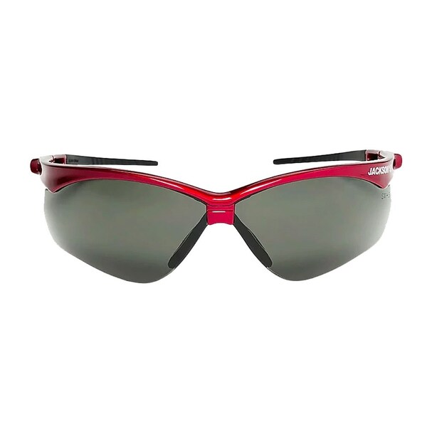 Jackson Safety Safety Glasses Anti-Scratch, Smoke Lens, Half-Frame - 50016