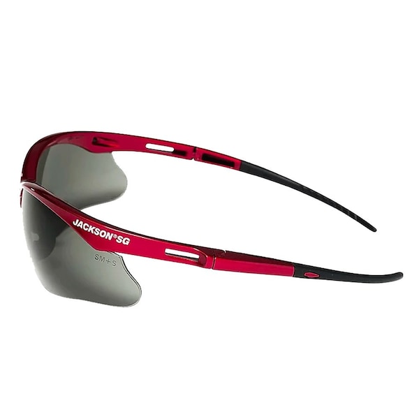 Jackson Safety Safety Glasses Anti-Scratch, Smoke Lens, Half-Frame - 50016