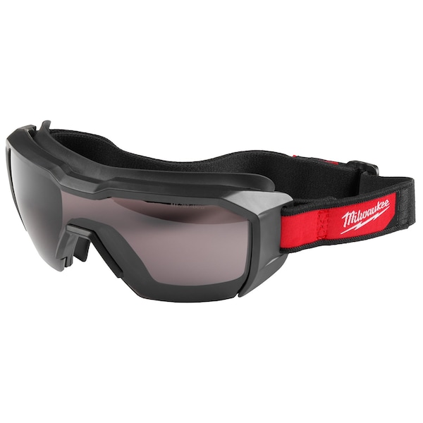 Milwaukee Tool Safety Goggles, Anti-Fog, Anti-Scratch, Black Lens, D3, D4 ANSI/Dust Splash Rating, Universal - 48-73-2061