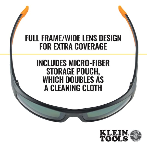 Klein Tools Professional Safety Glasses, Full Frame, Polarized Lens - 60539