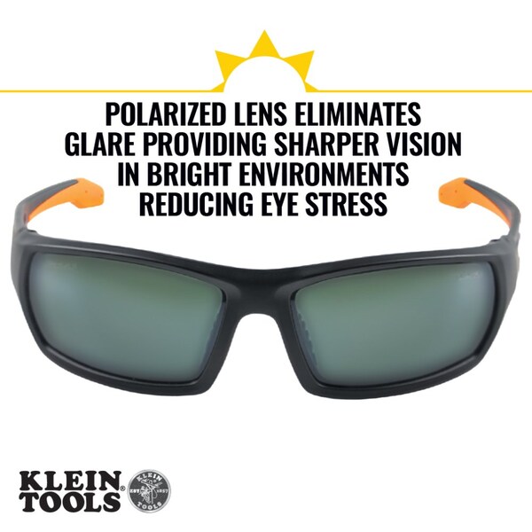 Klein Tools Professional Safety Glasses, Full Frame, Polarized Lens - 60539