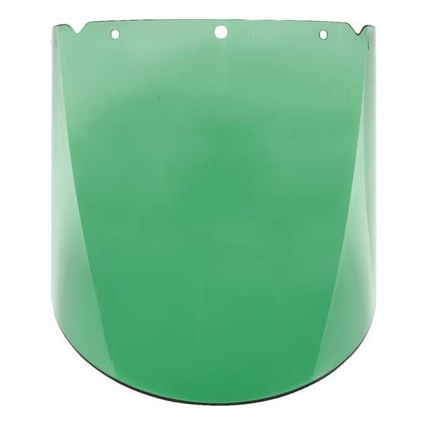 Msa Safety Faceshield Visor, Green Visor, 10 3/8 in Height, Anti-Fog, Anti-Scratch Lens - 10115854