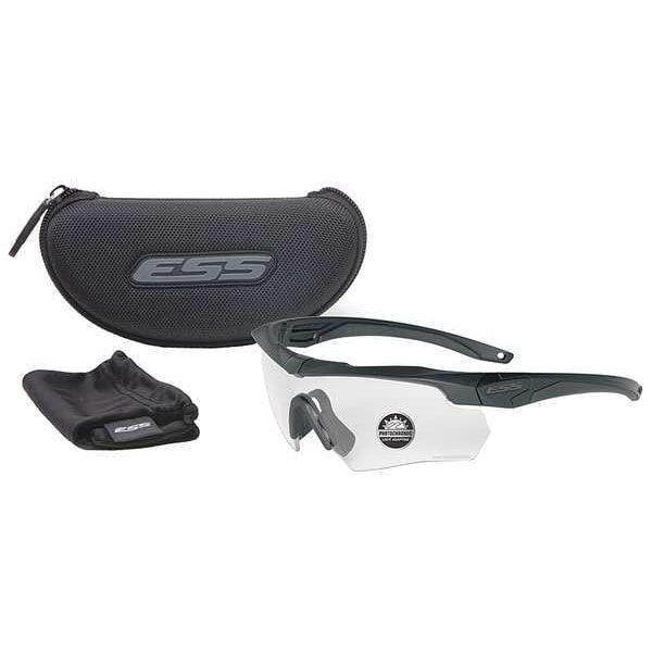 Ess Crossbow, Safety Glasses Anti-Scratch, Clear Lens, Half-Frame, Wraparound - 740-0546
