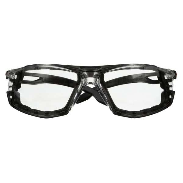 3M SecureFit(TM), Safety Glasses Anti-Fog &  Anti-Scratch, Clear Lens, Frameless, Frameless - SF501SGAF-BLK-FM