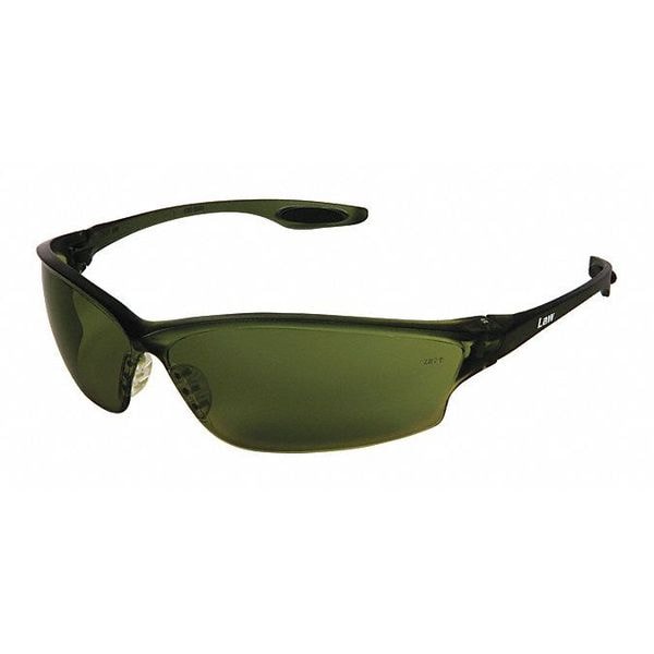 Mcr Safety Law 2, Safety Glasses Anti-Scratch, Green Lens, Half-Frame - LW2150