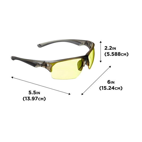 Allen Co Outlook Shooting Safety Glasses, Yellow Lenses, ANSI Z87.1+ & CE Rated - 2382