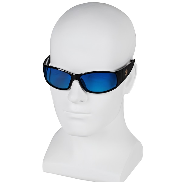 Smith & Wesson Elite, Safety Glasses Anti-Scratch, Blue Mirror Lens, Full-Frame, Wraparound - 21307