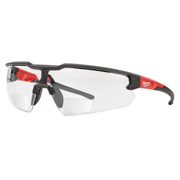 Milwaukee Tool Reader Safety Glasses Anti-Fog, Anti-Static & Anti-Scratch, Clear Lens, Wraparound - 48-73-2203