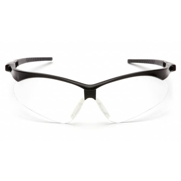 Condor Safety Glasses, Agitator Series, Anti-Fog, Anti-Static, Anti-Scratch, Black Half-Frame, Clear Lens - 23Y618