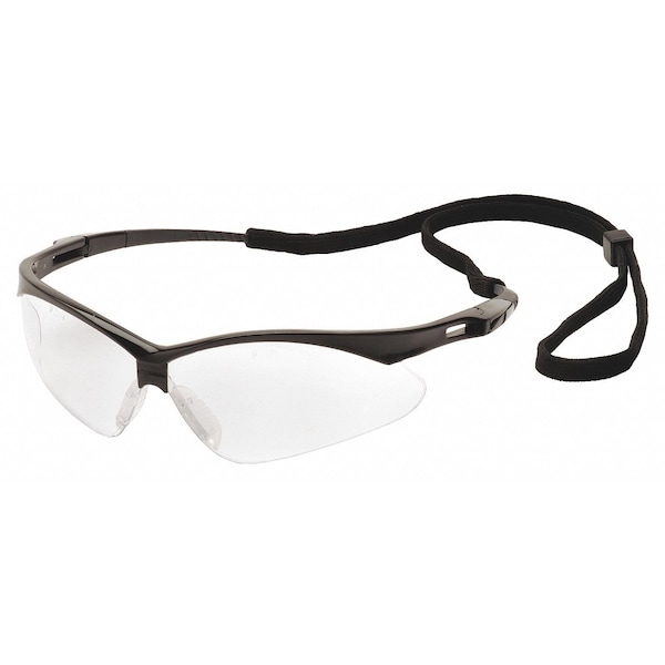 Condor Safety Glasses, Agitator Series, Anti-Fog, Anti-Static, Anti-Scratch, Black Half-Frame, Clear Lens - 23Y618