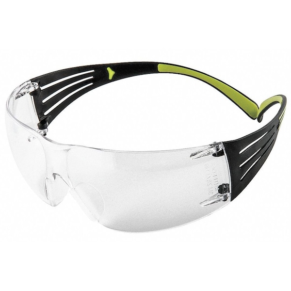 3M SecureFit Safety Glasses, 400 Series, Anti-Fog, Anti-Scratch, Frameless, Black Arm, Clear Lens - SF401AF