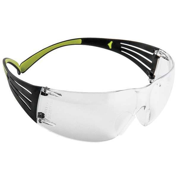 3M SecureFit Safety Glasses, 400 Series, Anti-Fog, Anti-Scratch, Frameless, Black Arm, Clear Lens - SF401AF