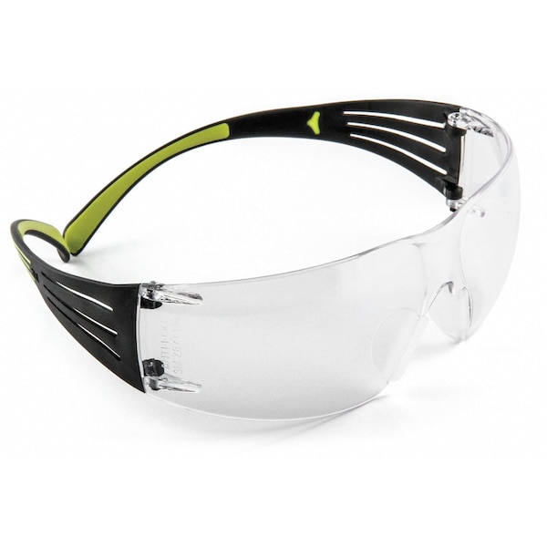 3M SecureFit Safety Glasses, 400 Series, Anti-Fog, Anti-Scratch, Frameless, Black Arm, Clear Lens - SF401AF