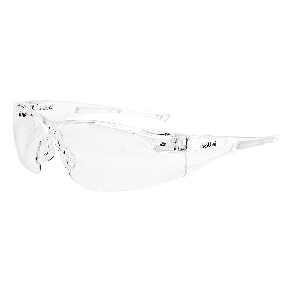 Bolle Safety Rush, Safety Glasses Anti-Fog, Anti-Static & Anti-Scratch, Clear Lens, Frameless, Wraparound - 40070