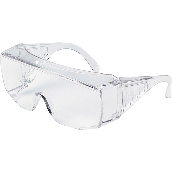Mcr Safety Safety Glasses, Clear Uncoated Lens, Polycarbonate, Clear - 9800