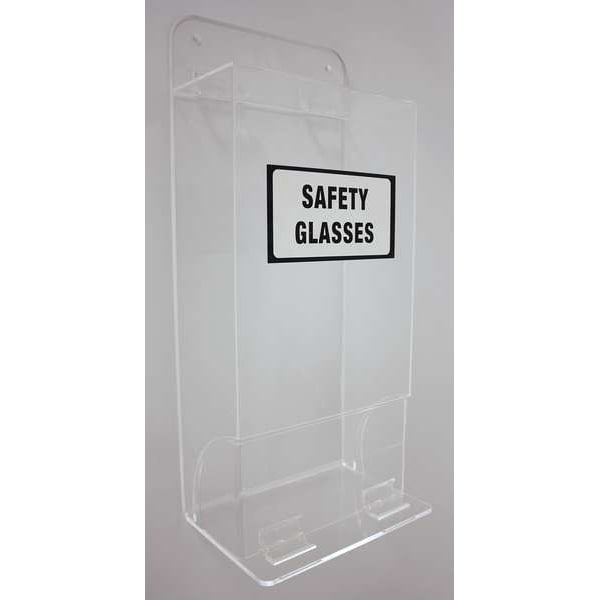 Zoro Select Eyewear Dispenser, Stack Tower, Holds Up to 25 Pairs, Acrylic, Wall Mount, 18 in H x 8 in W, Clear - 23Z421