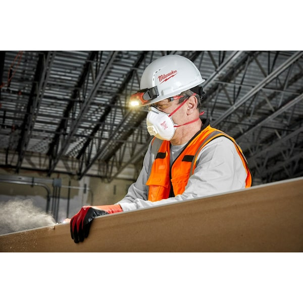 Milwaukee Tool Safety Glasses Anti-Fog &  Anti-Scratch, Clear Lens, Half-Frame, Wraparound - 48-73-2013