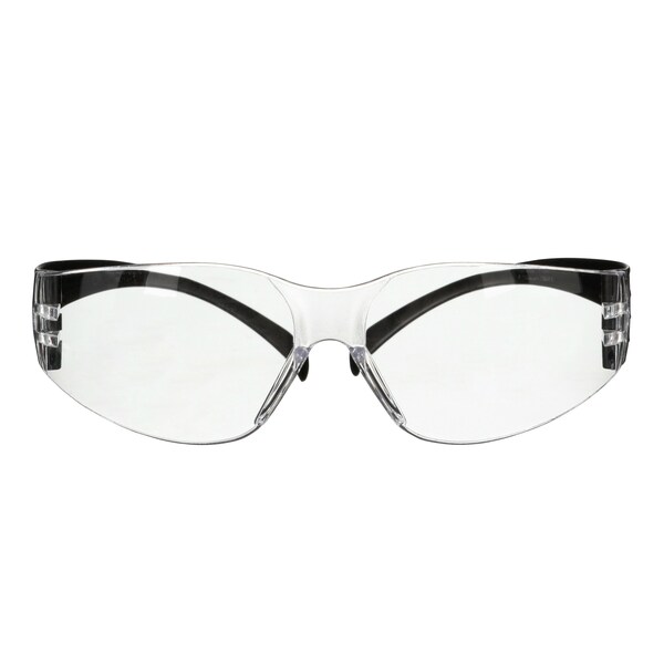 3M 100, Safety Glasses Anti-Fog &  Anti-Scratch, Clear Lens, Frameless, Wraparound - SF101AS-BLK