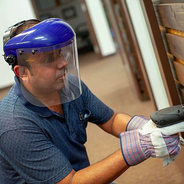 Bison Life Safety Headgear with Clear Poly carbonate Face Shield - BIS-HGF-18