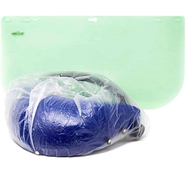 Bison Life Safety Headgear with Clear Poly carbonate Face Shield - BIS-HGF-18