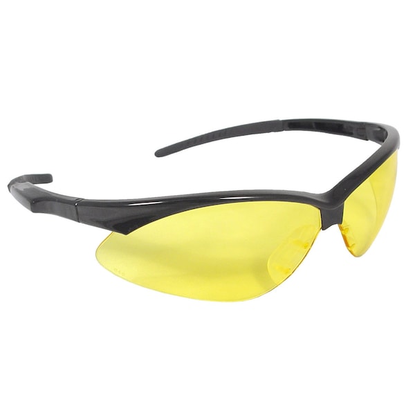 Radians Safety Glasses, Wraparound Amber Polycarbonate Lens, Scratch-Resistant, 12PK - AP1-40