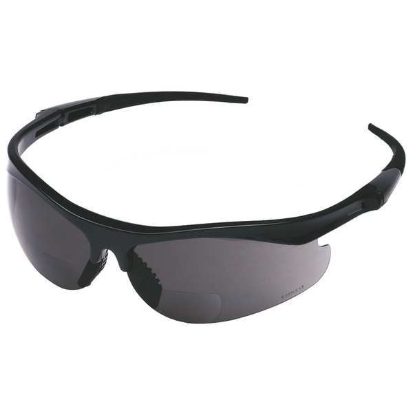 Condor T101 Reader Bifocal Reading Glasses, Black Wraparound Frame, +2.00 Diopter, Gray Lens, M - 30ZC59