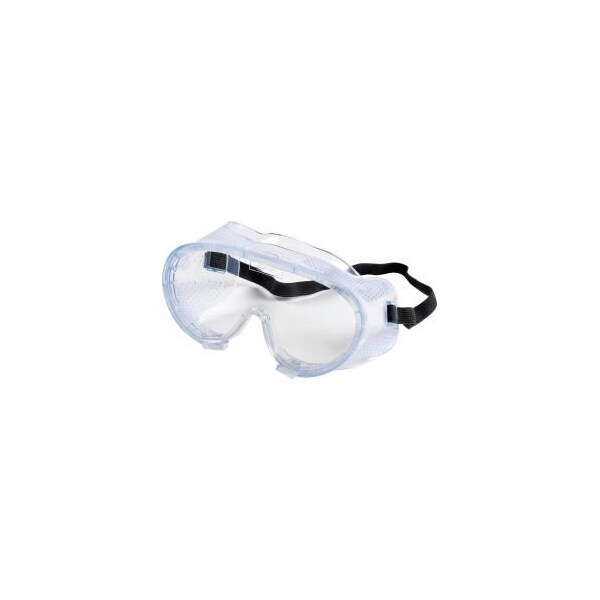 Erb Safety ERB 153; 15143 Perforated Impact Resistant Goggles - Anti-Fog, Clear Lens, Black Straps - 15143