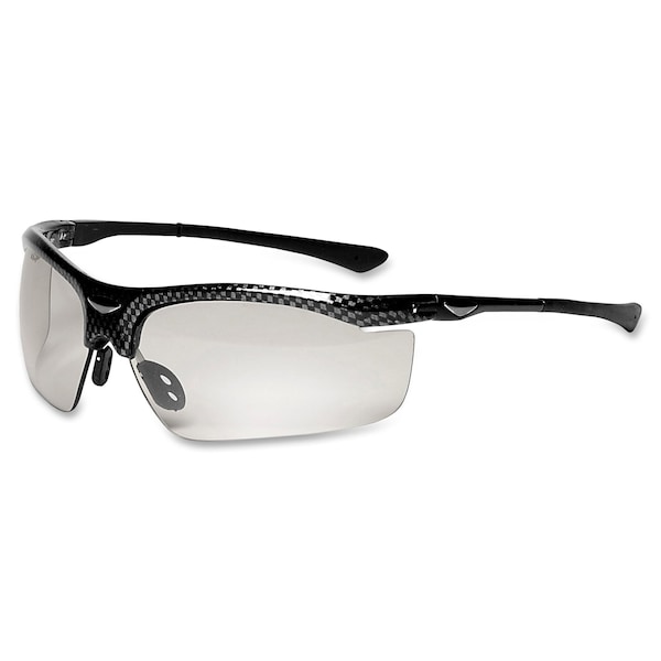 3M Solus Safety Glasses Kit, Strap, Removable Foam Gasket, Anti-Fog/Scratch, Black/Green, Clear Lens - S1201SGAF-KT