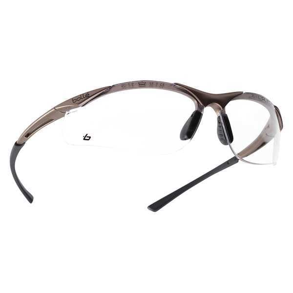 Bolle Safety Contour, Safety Glasses Anti-Fog, Anti-Static & Anti-Scratch, Clear Lens, Half-Frame, Wraparound - 40044