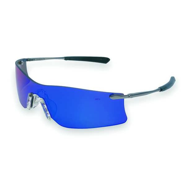 Mcr Safety Rubicon, Safety Glasses Anti-Scratch, Dark Green Mirror Lens, Frameless, Wraparound - T411G